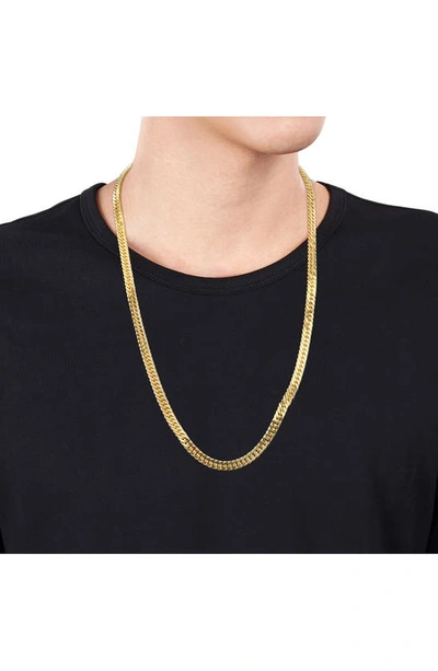 Shop Delmar Double Curb Link Chain Necklace In Yellow