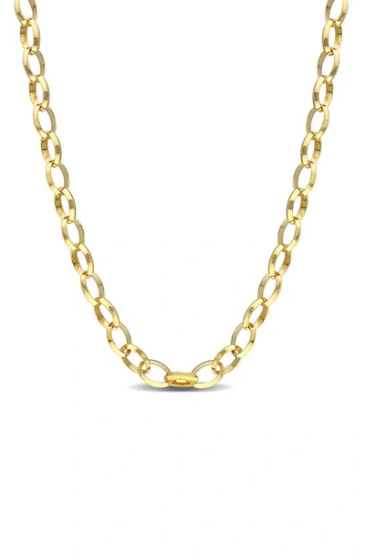 Shop Delmar Rolo Link Chain Necklace In Yellow