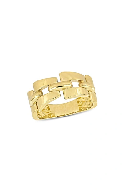 Shop Delmar 14k Gold Ring In Yellow