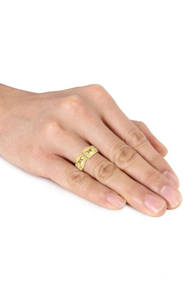 Shop Delmar 14k Gold Ring In Yellow