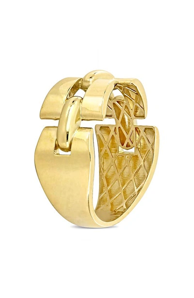 Shop Delmar 14k Gold Ring In Yellow