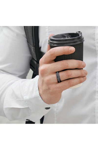Delmar Black Diamond Band Ring In Black