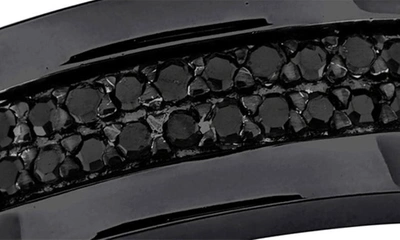 Delmar Black Diamond Band Ring In Black