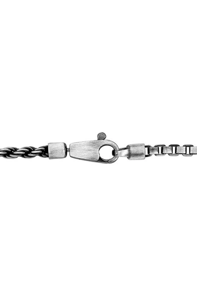 Shop Delmar Half Rope Half Box Bracelet In Silver