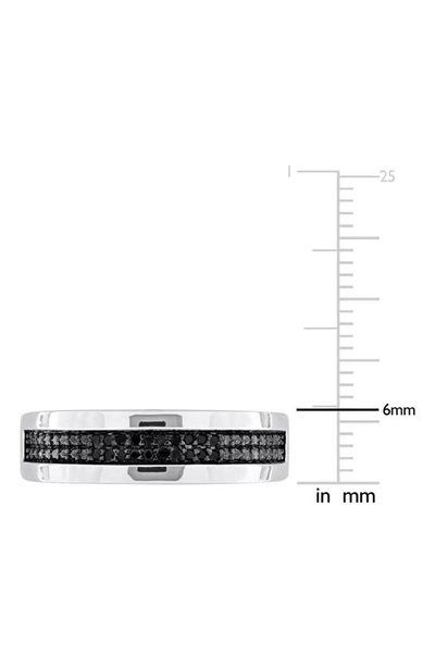 Delmar Black Diamond Band Ring In Black