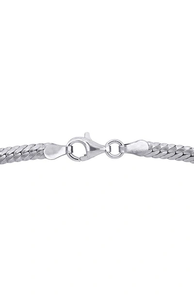Shop Delmar Herringbone Bracelet In Silver