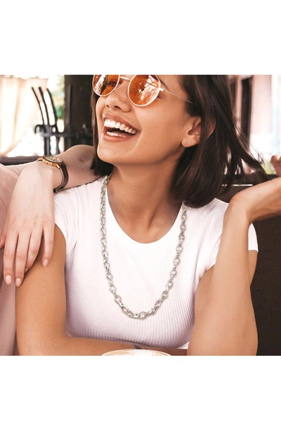 Delmar Rolo Chain Necklace In Silver