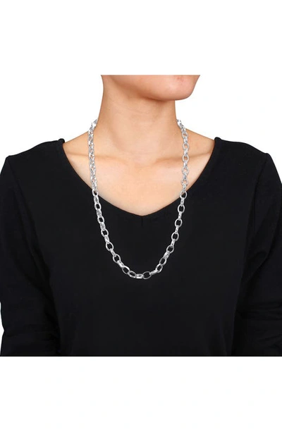 Delmar Rolo Chain Necklace In Silver