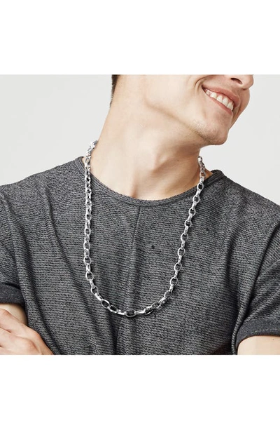 Delmar Rolo Chain Necklace In Silver