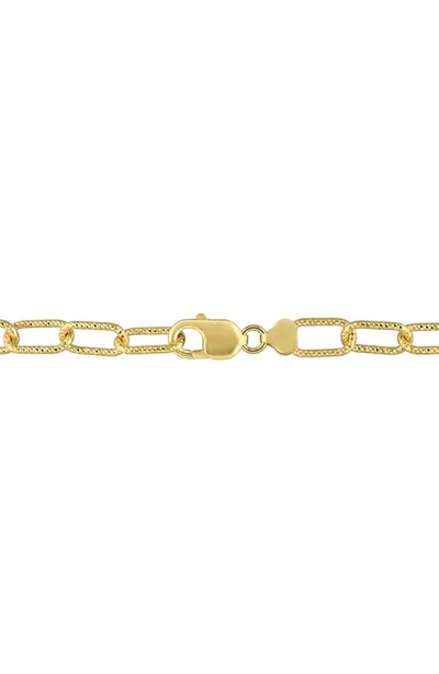 Shop Delmar Fancy Paper Clip Chain Necklace In Yellow