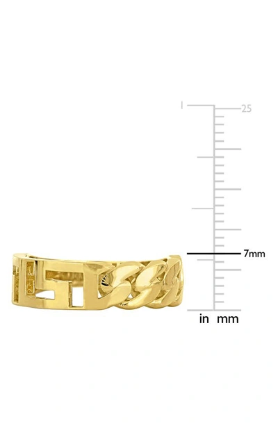Delmar Interlocking Greek Key Ring In Yellow