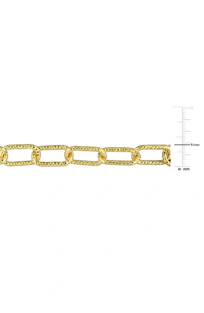 Shop Delmar Fancy Paper Clip Chain Necklace In Yellow