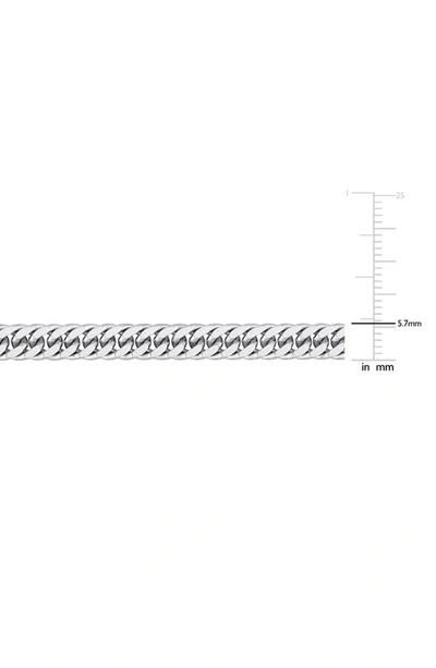 Delmar Double Curb Link Bracelet In Silver