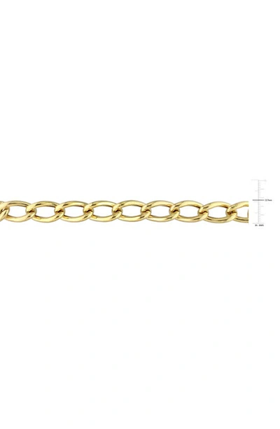 Shop Delmar Hollow Link Chain Necklace In Yellow