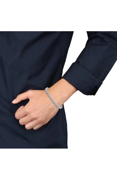 Delmar Double Curb Link Bracelet In Silver