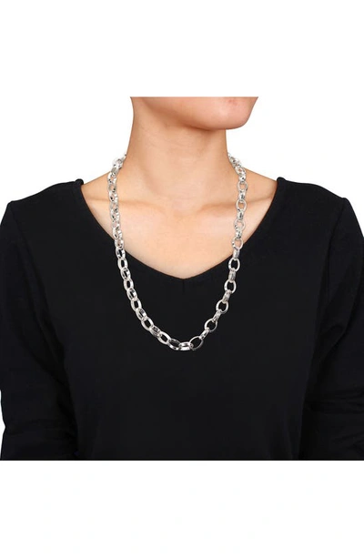 Shop Delmar Rolo Chain Necklace In Silver