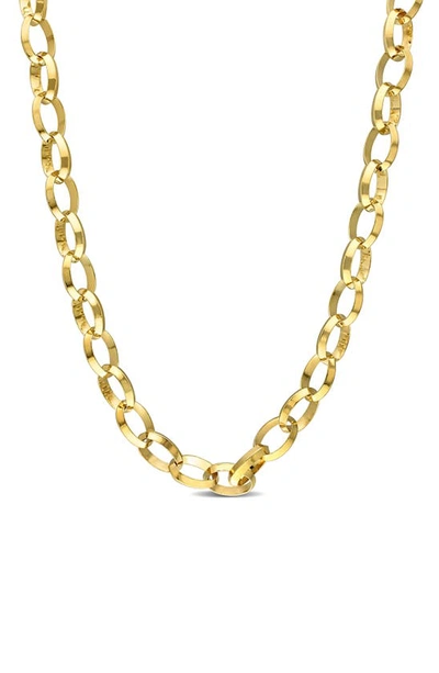 Shop Delmar Rolo Link Chain Necklace In Yellow