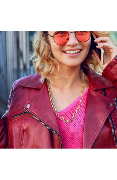 Delmar Rolo Link Chain Necklace In Yellow