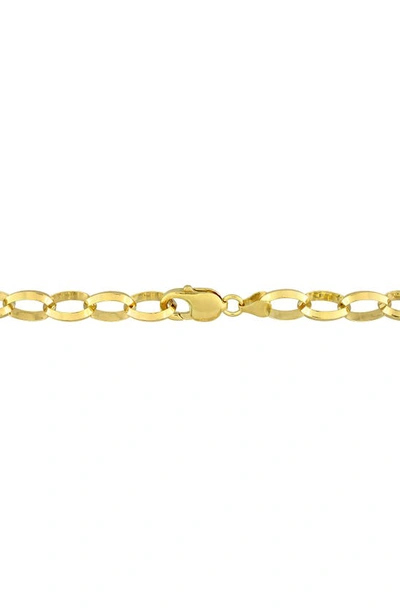 Shop Delmar Rolo Link Chain Necklace In Yellow