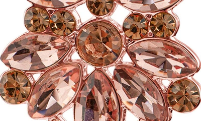 Shop Jardin Crystal Cluster Drop Earrings In Pink/ Rose Gold