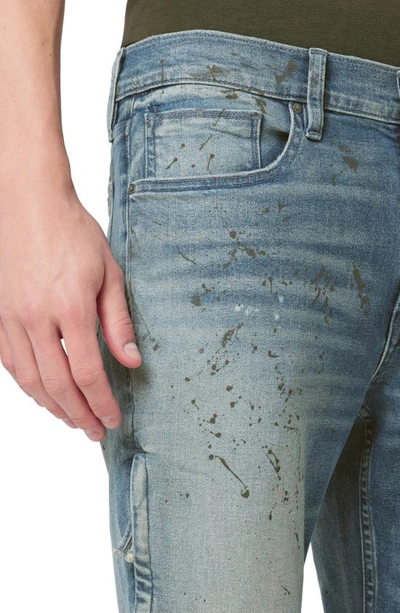 Shop Hudson Jeans Zack Skinny Fit Stretch Cotton Jeans In Grey Splatter