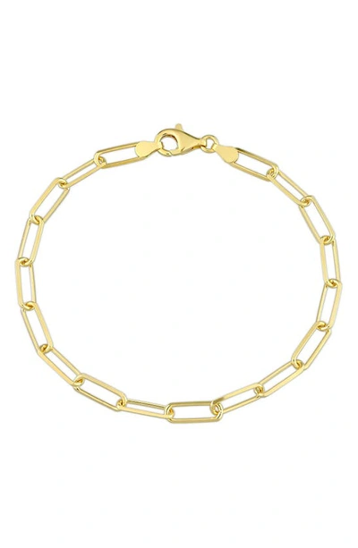 Shop Delmar Paperclip Chain Bracelet In Yellow