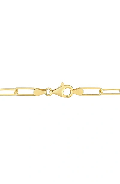 Shop Delmar Paperclip Chain Bracelet In Yellow