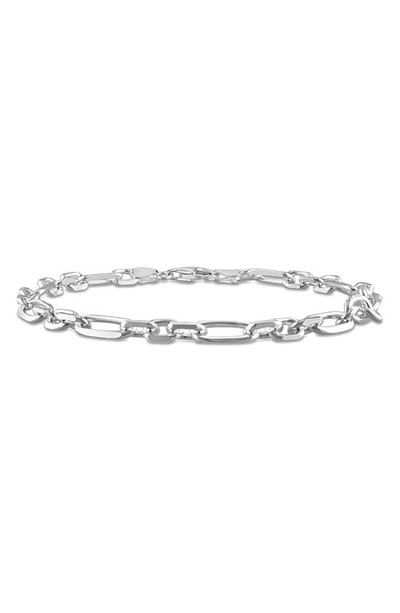 Shop Delmar Figaro Link Chain Bracelet In Silver