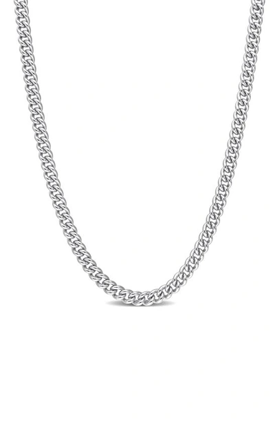 Shop Delmar Curb Link Chain Necklace In Silver