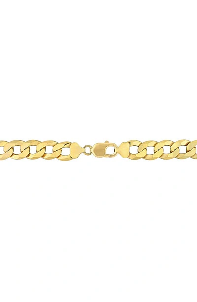 Shop Delmar Flat Curb Chain Necklace In Yellow