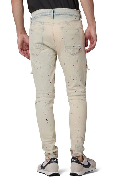 Shop Hudson Jeans Zack Moto Skinny Fit Jeans In White Painter