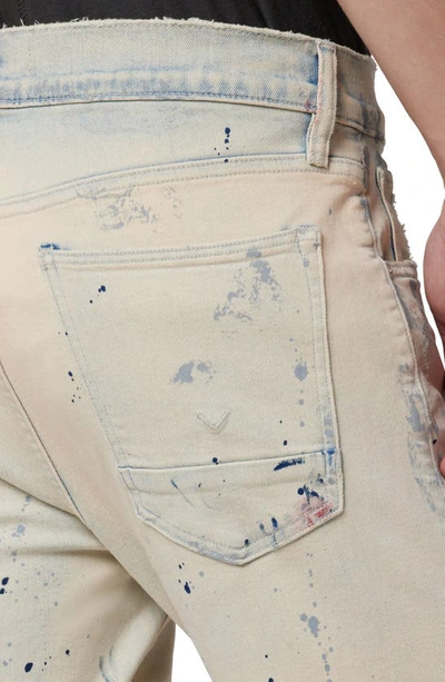 Shop Hudson Jeans Zack Moto Skinny Fit Jeans In White Painter