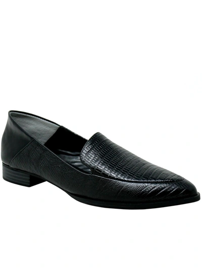 Shop Charles By Charles David Editor Womens Leather Slip-on Loafers In Black