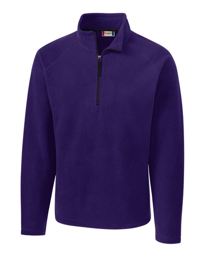 Shop Clique Men's Summit Half Zip Microfleece Jacket In Purple