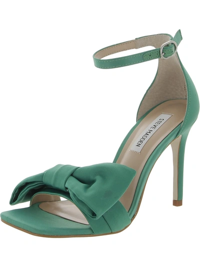 Shop Steve Madden Trusty Womens Satin Stiletto Heels In Green