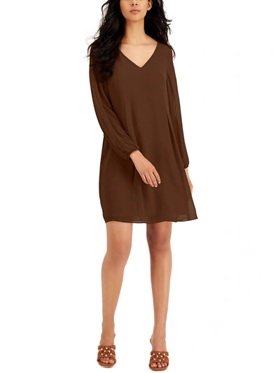 Shop Inc Womens Bow-back Mini Shift Dress In Brown