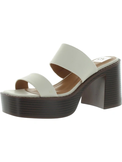 Shop Dolce Vita Zillee Womens Faux Leather Slip-on Platform Sandals In White