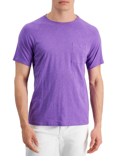 Shop Inc Mens Crewneck Slub T-shirt In Purple
