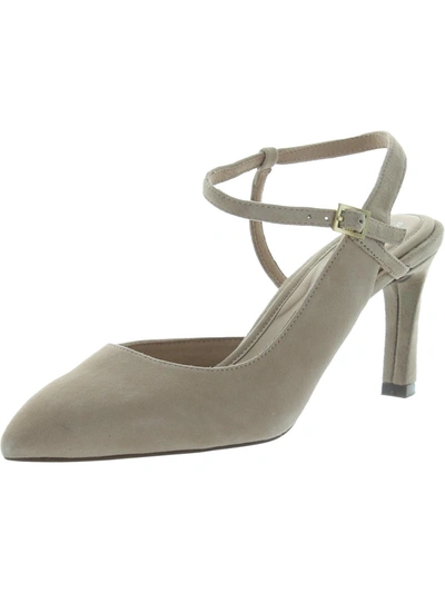 Shop Rockport Tm Sheehan Womens Leather Pointed Toe Ankle Strap In Grey