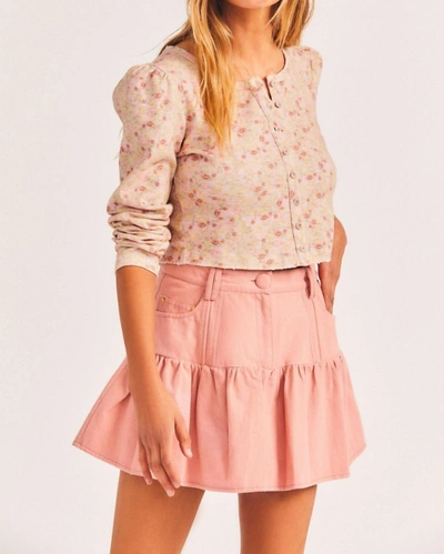 Shop Loveshackfancy Dock Mini Skirt In Tuscany Pink