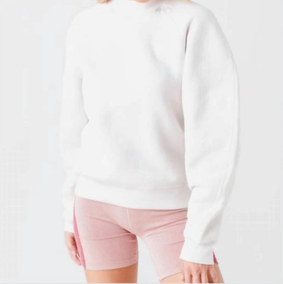 Shop Agolde Taron Mock Neck Sweatshirt In Wired In White
