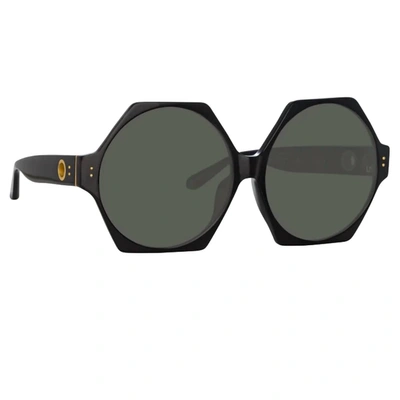 Shop Linda Farrow Bora Sunglasses In Black