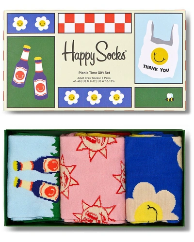 Shop Happy Socks 3pk Picnic Time Socks Gift Set In Multi