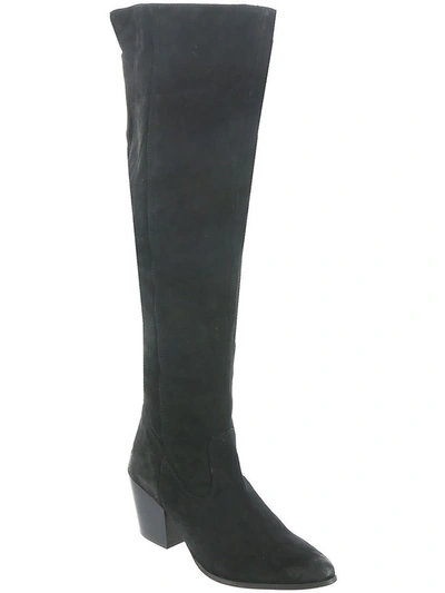 Shop Diba True Cinna Womens Leather Pull On Knee-high Boots In Black