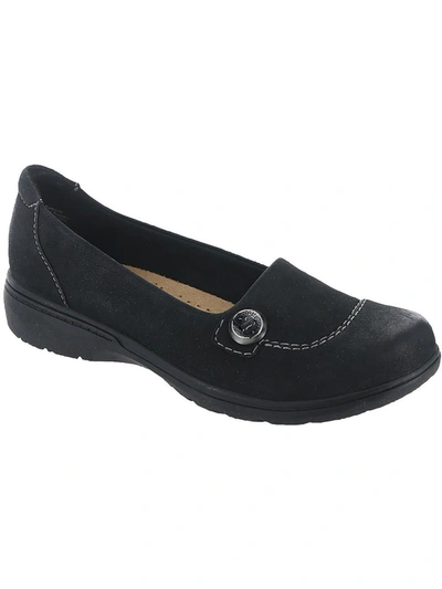 Shop Clarks Carleigh Lulin Womens Leather Slip On Loafers In Black