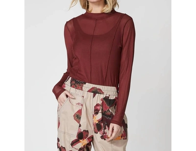 Shop Nu Denmark Runni Blouse Recycle - Wine In Red