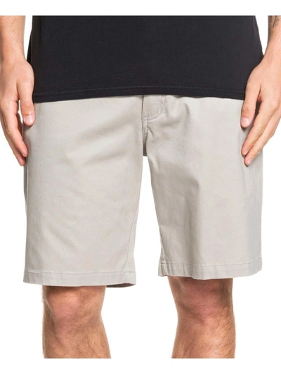 Shop Quiksilver Mens Chino Above Knee Casual Shorts In White