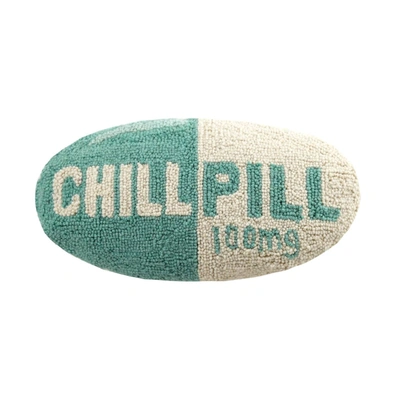 Shop Peking Handicraft Chill Pill Hook Pillow In Teal