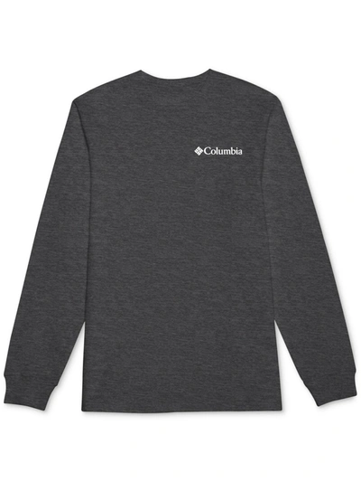 Shop Columbia Sportswear Mens Crewneck Long Sleeve Graphic T-shirt In Grey