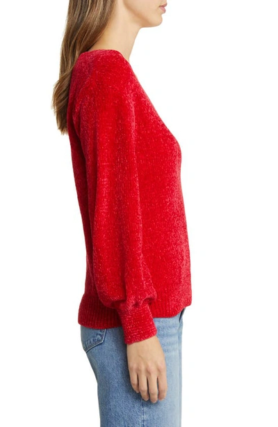 Shop Tommy Bahama Island Luna Chenille Sweater In Tango Red